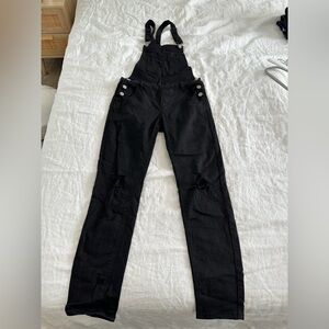 Women’s Black Superdown Distressed Skinny Overalls/Jumpsuit for sale!